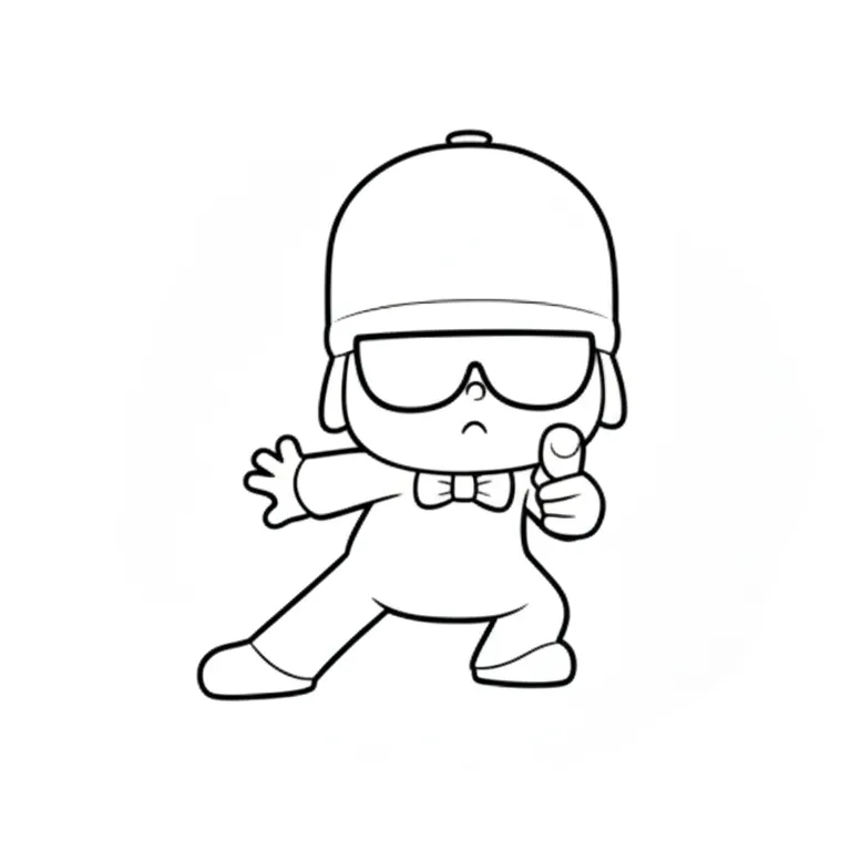 Pocoyó para colorear para imprimir pdf gratis