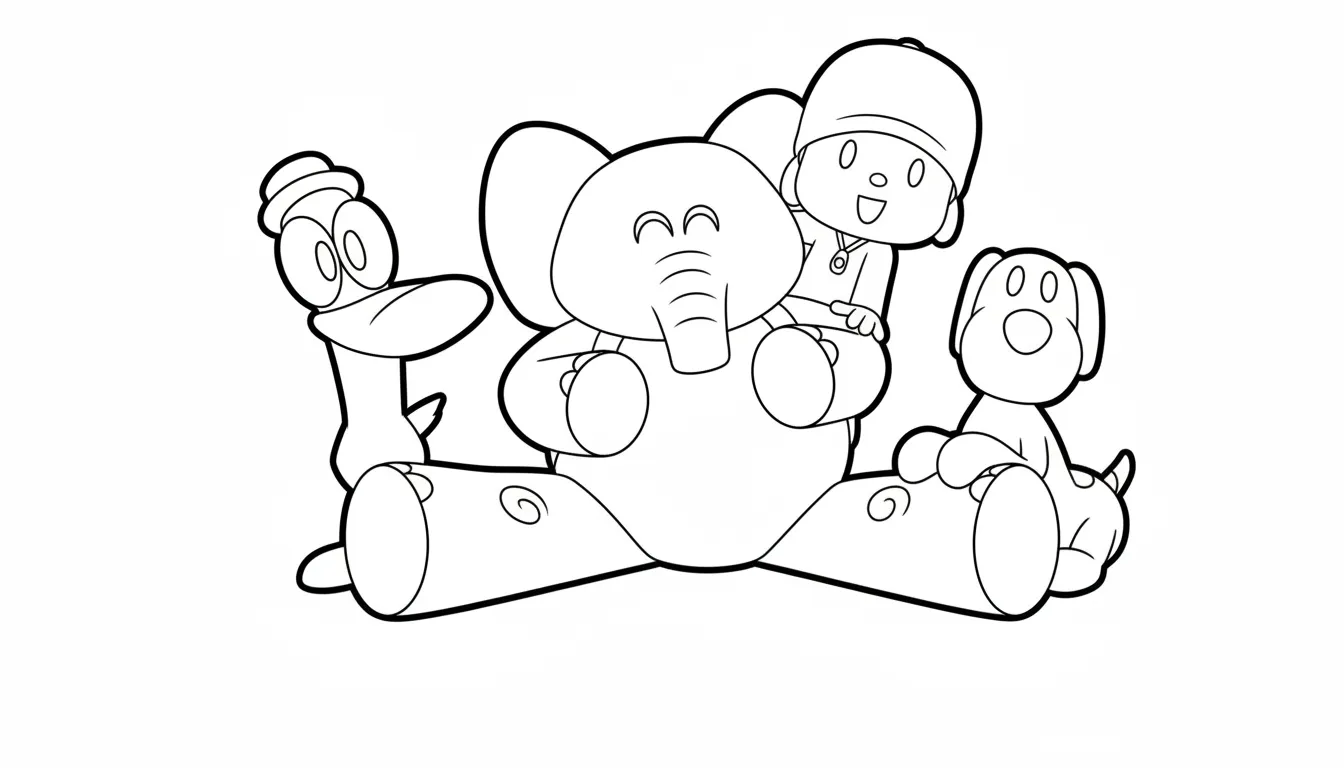 Pocoyó para colorear para imprimir gratis