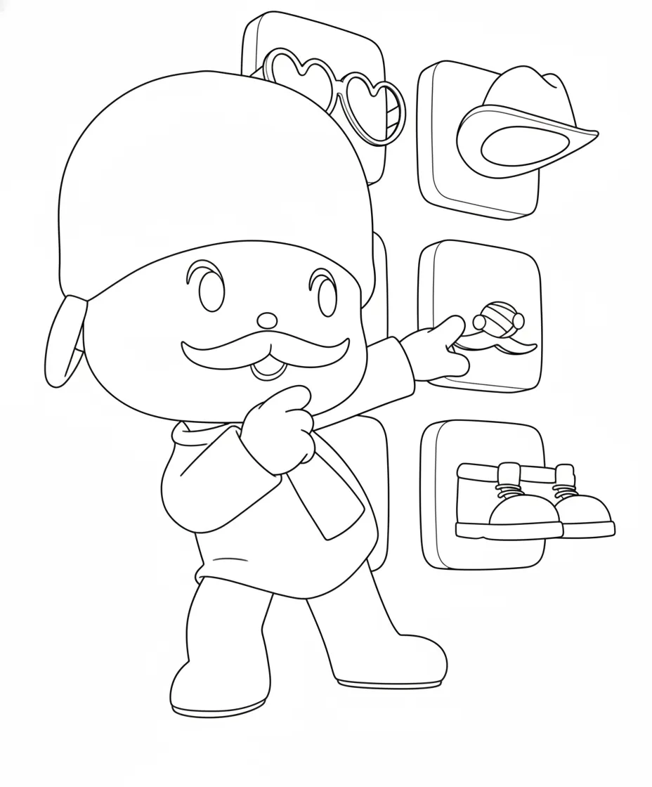 Pocoyó para colorear gratis para imprimir