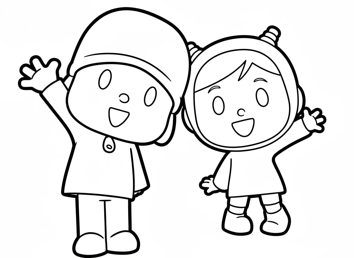 Pocoyó para colorear para imprimir para niño de 3 años