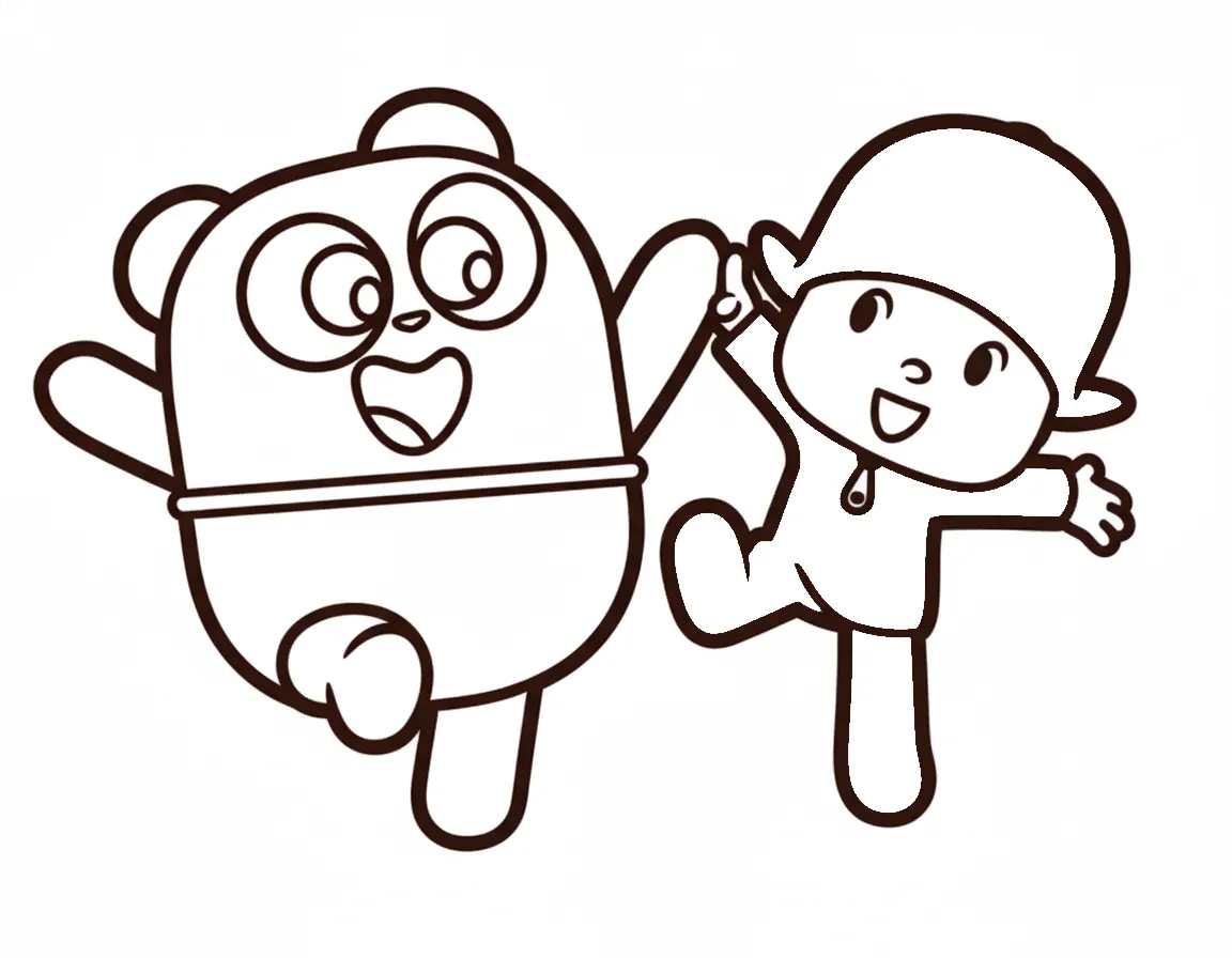 Pocoyó para colorear y aprendizaje