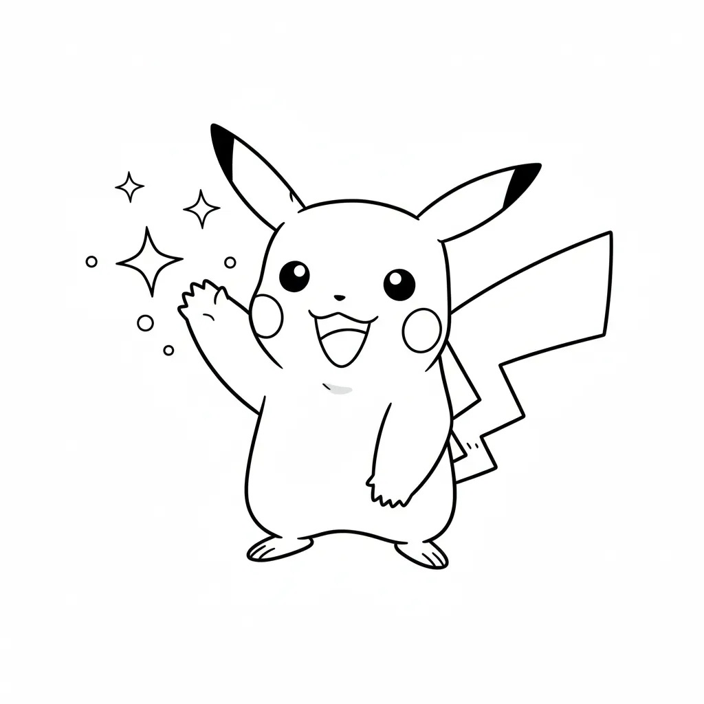 Pokémon 25 para colorear en línea gratis