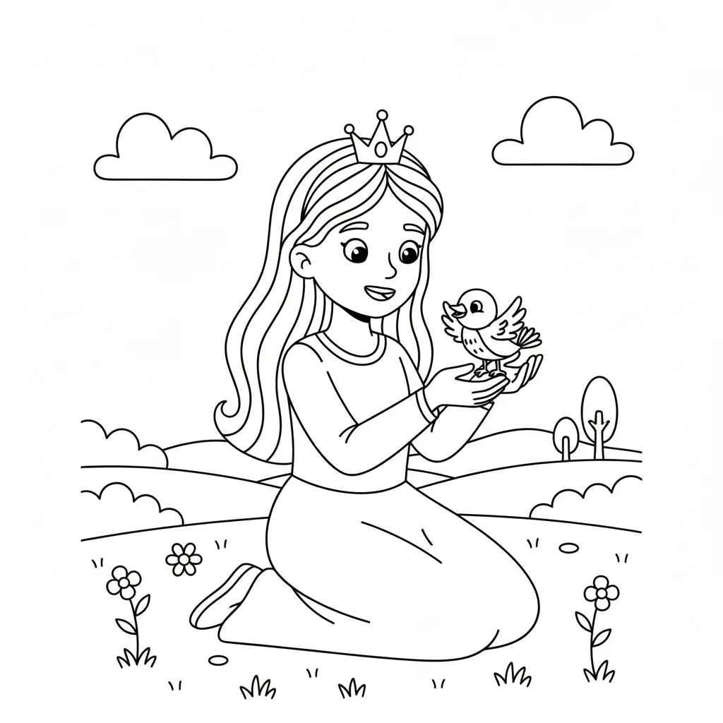 Princesas 12 para colorear para imprimir para niño de 8 años