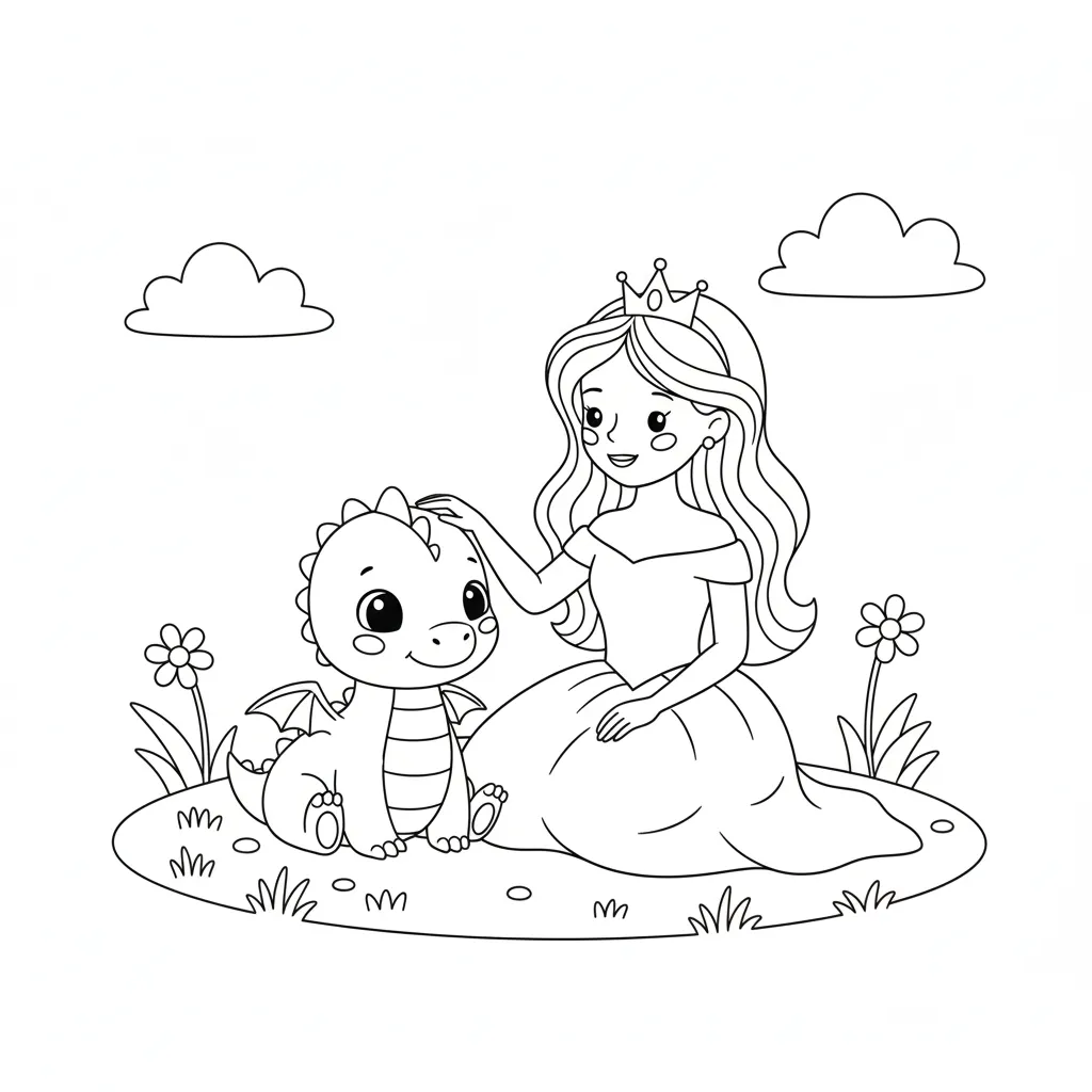 Princesas 13 para colorear para imprimir pdf gratis