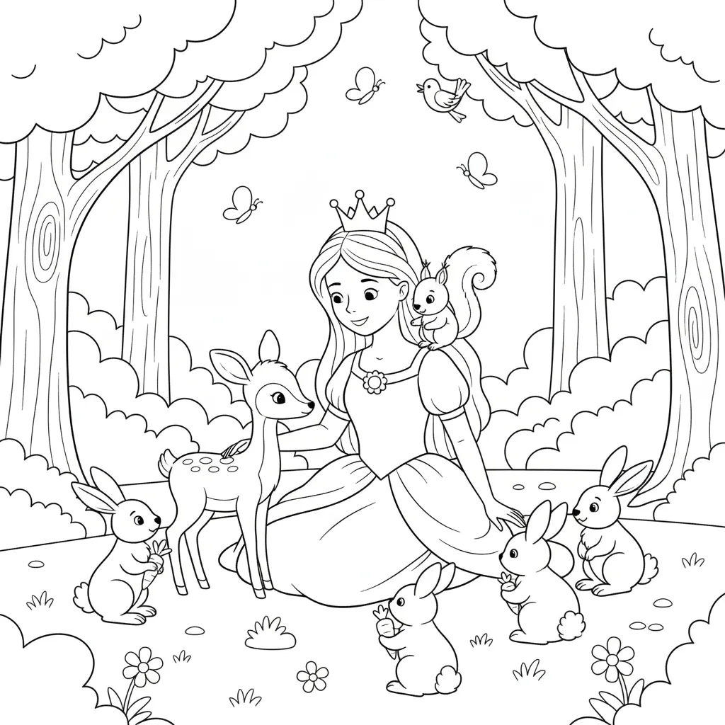 Princesas 16 para colorear para imprimir gratis