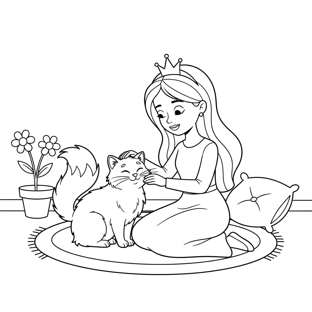 Princesas 17 para colorear para imprimir para niños