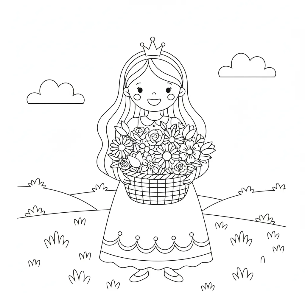 Princesas 18 para colorear para imprimir gratis