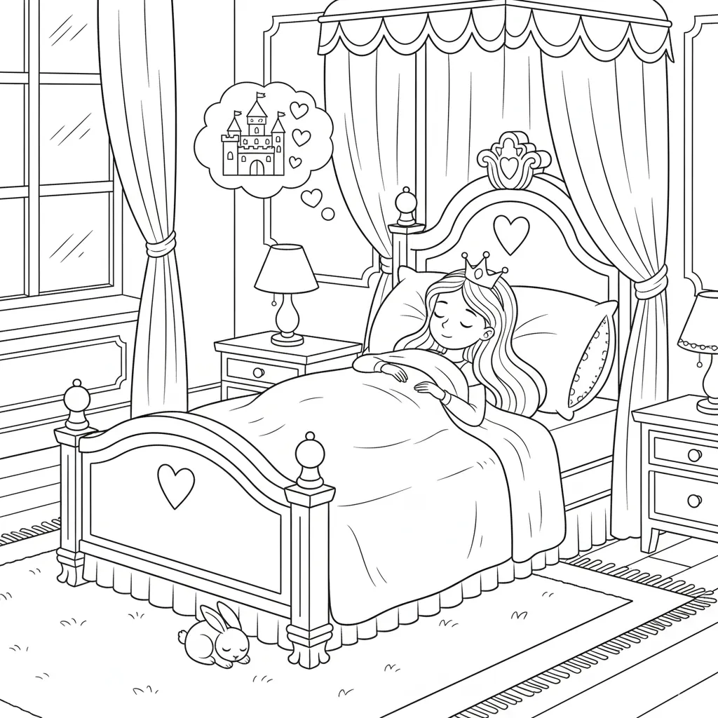 Princesas 2 para colorear para imprimir para niño de 3 años