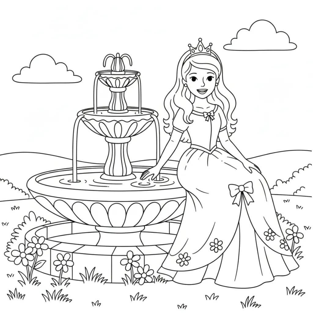 Princesas 20 para colorear para niño de 4 años