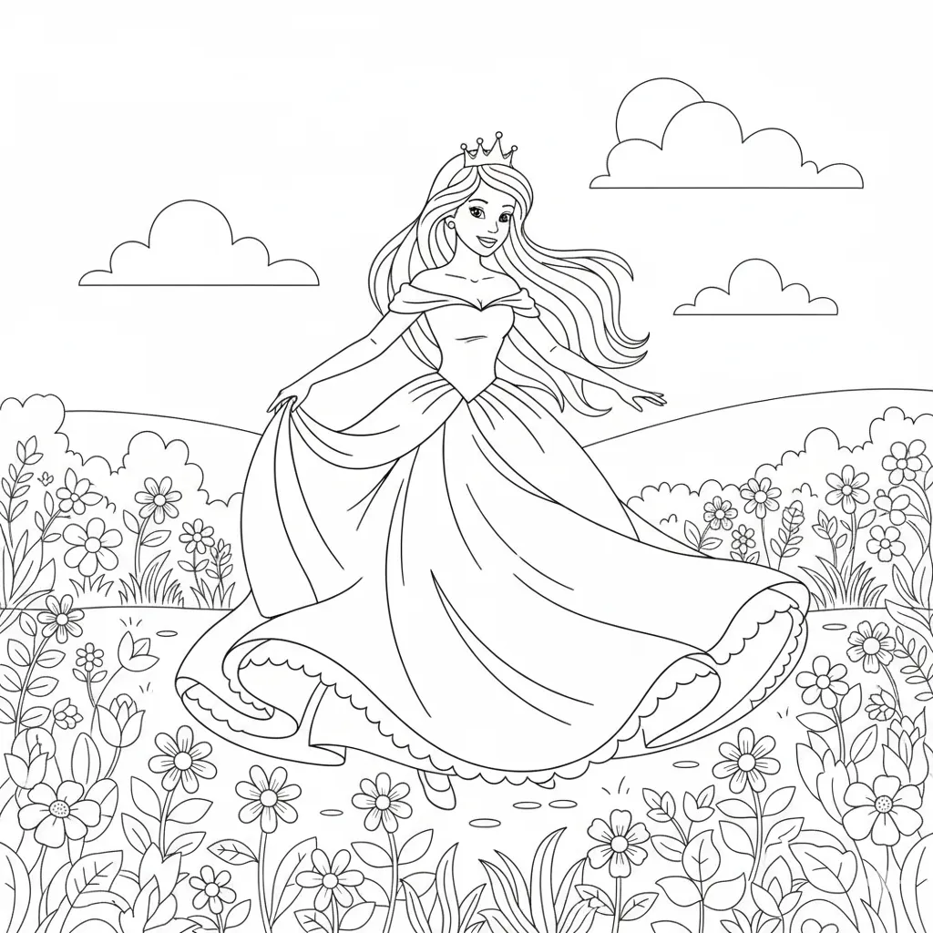 Princesas 8 para colorear para imprimir gratis