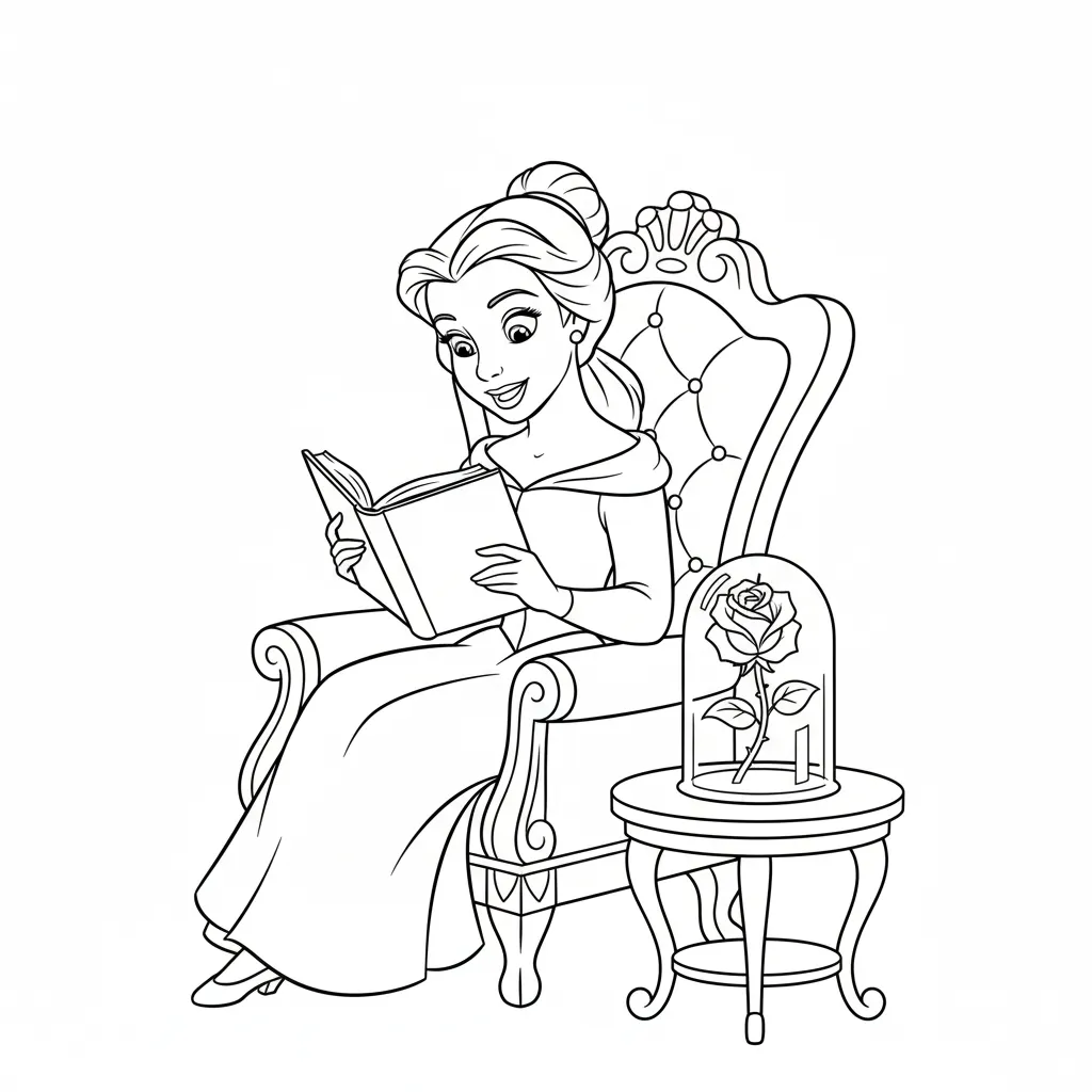 imagen de Princesas Disney 10 para colorear para niño