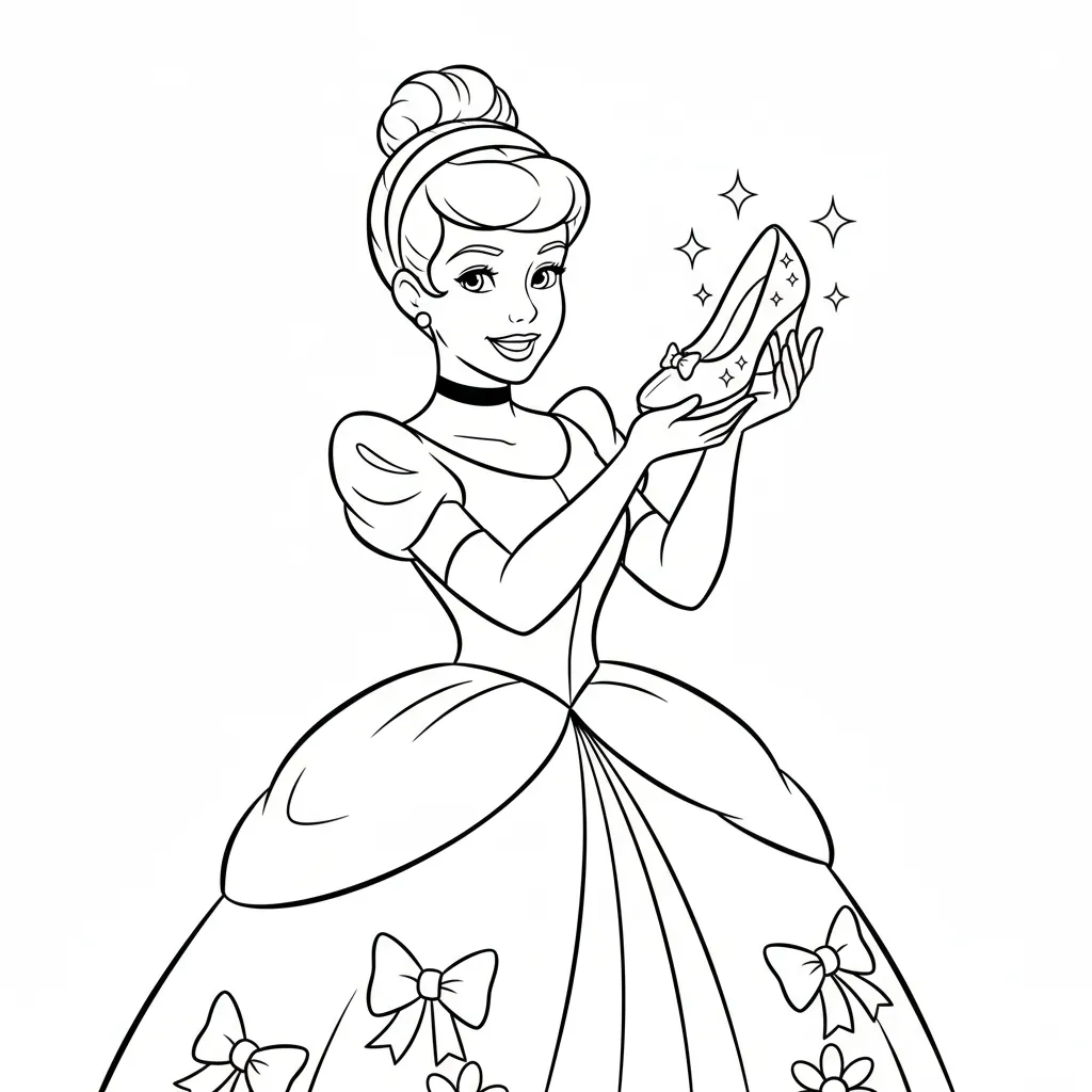 Princesas Disney 14 para colorear y recortar