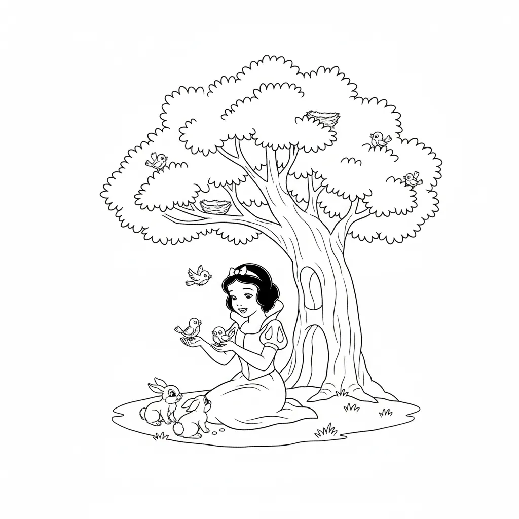 imagen para colorear Princesas Disney 6 niño