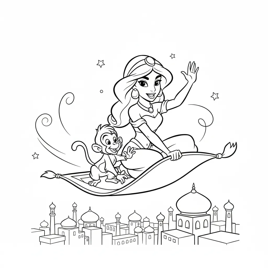 Princesas Disney 8 para colorear gratis para imprimir