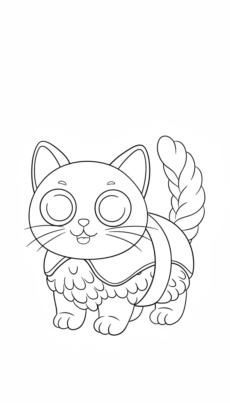 Pussini Sushini para colorear para niño de 8 años