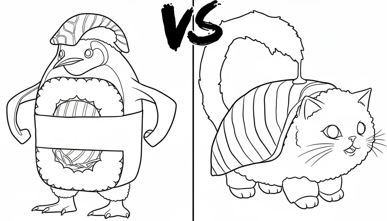 Pussini Sushini para colorear en línea 1