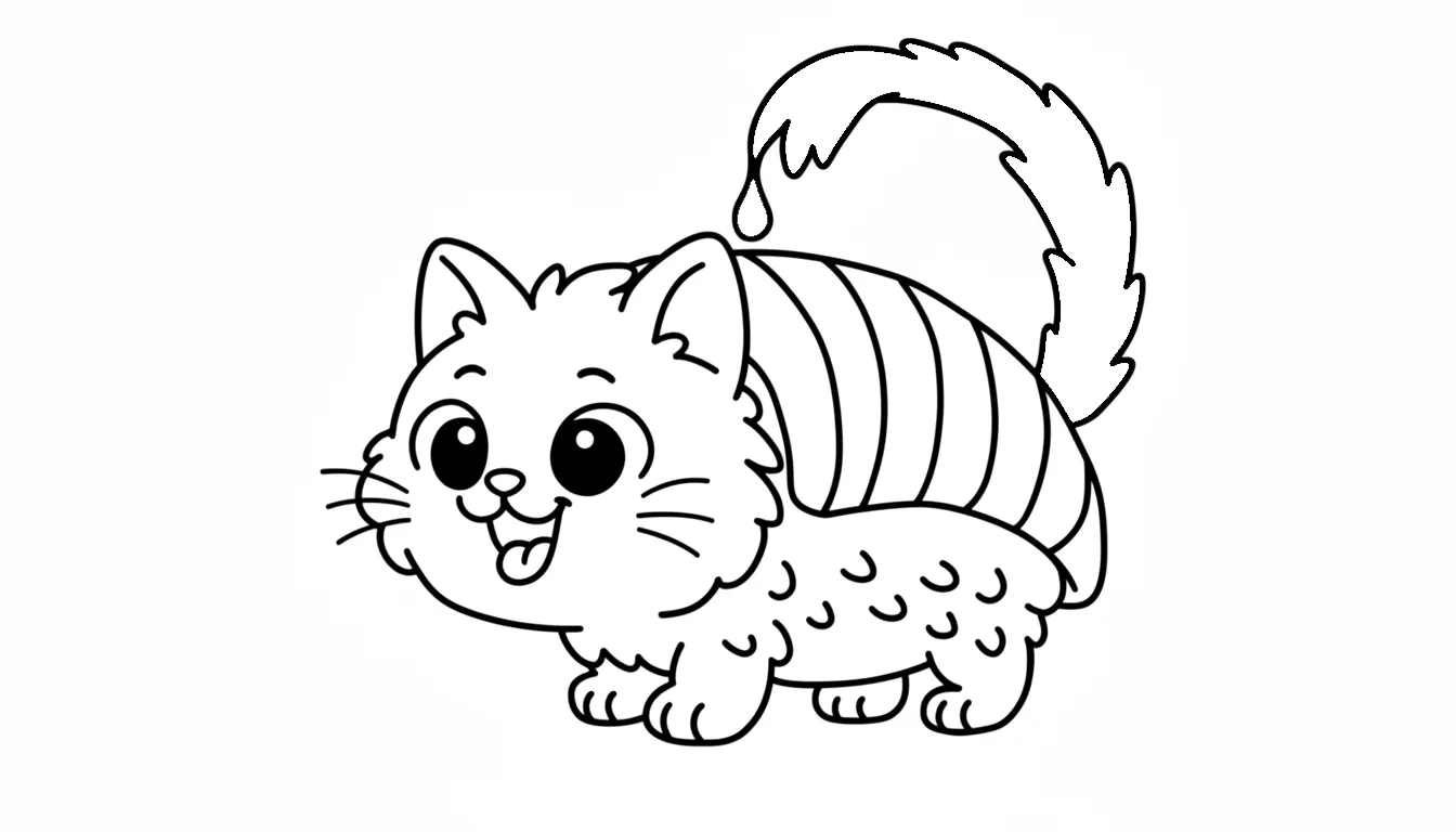 Pussini Sushini para colorear gratis para niños