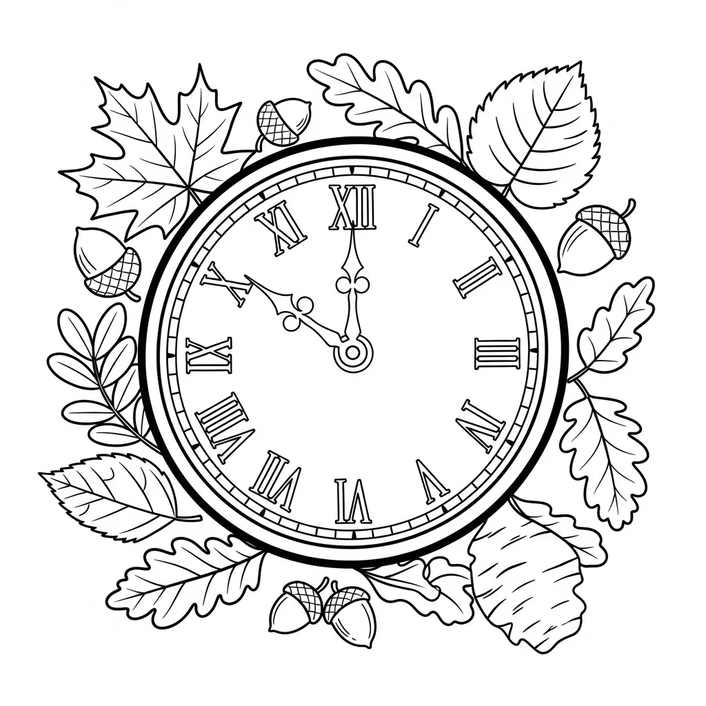 Reloj para colorear para imprimir para niño de 3 años