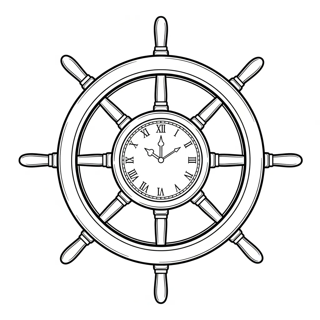 Reloj para colorear gratis para imprimir