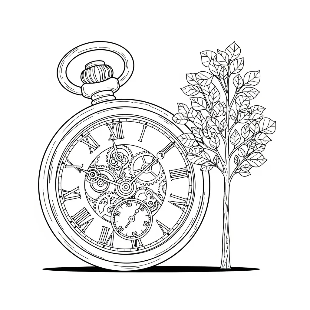 Reloj para colorear para imprimir gratis