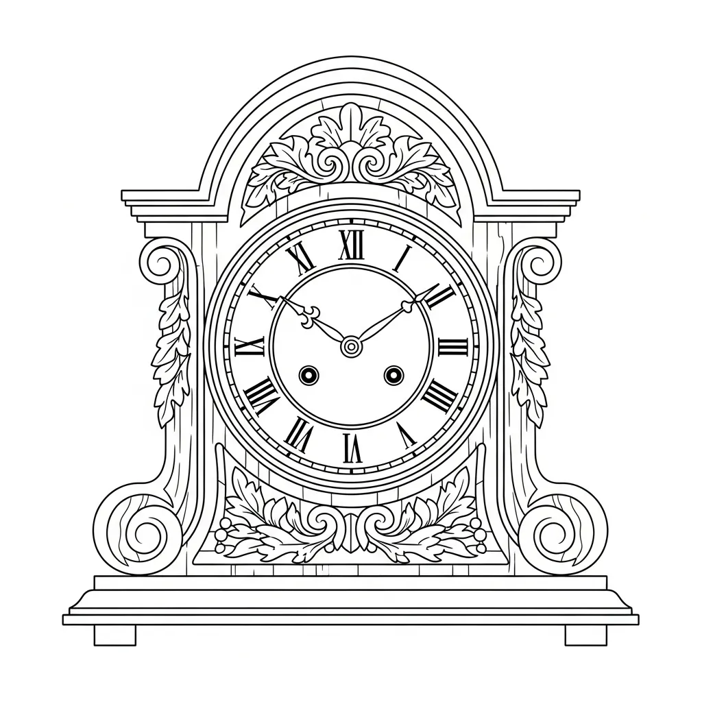 Reloj para colorear para imprimir pdf gratis