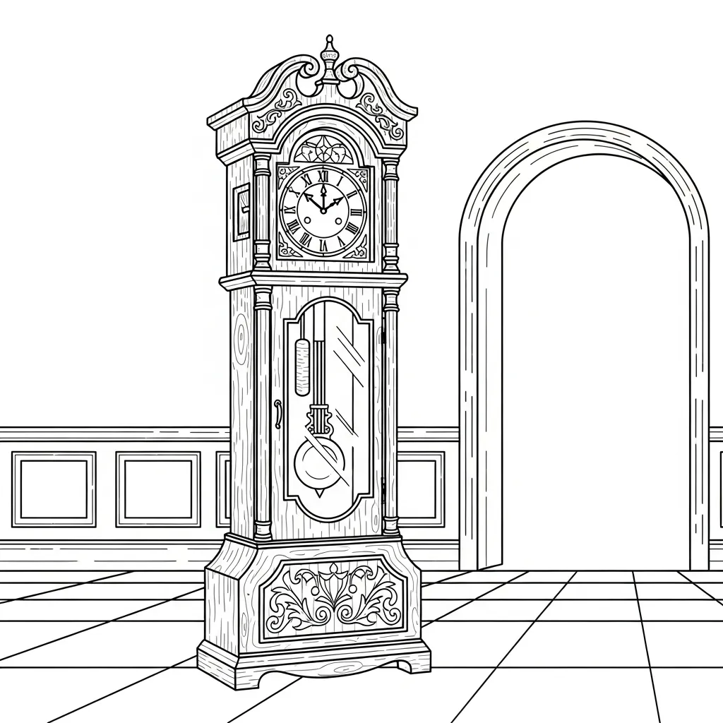 Reloj para colorear para niño