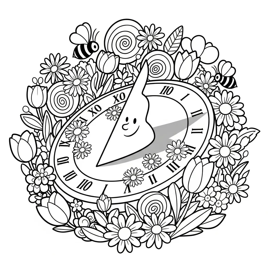 Reloj para colorear para imprimir para niño de 10 años