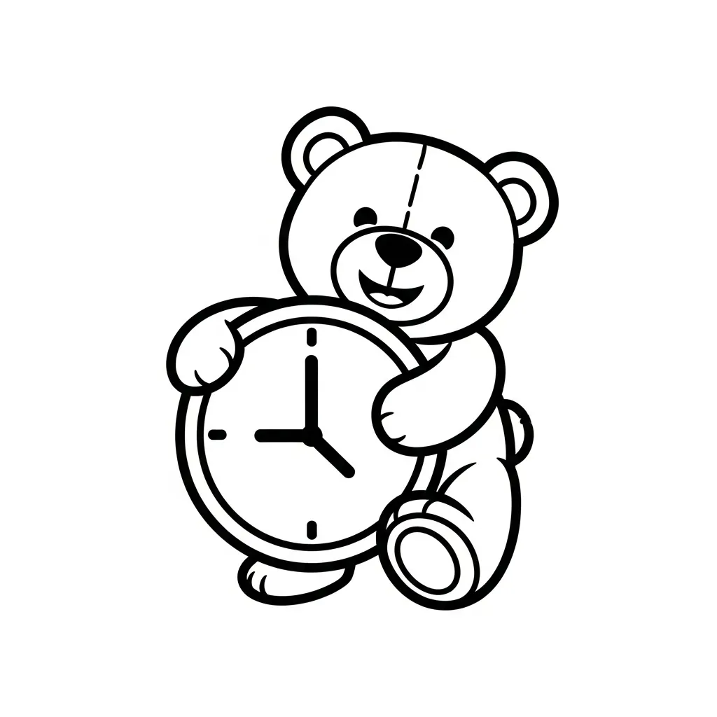 Reloj para colorear gratis para niños