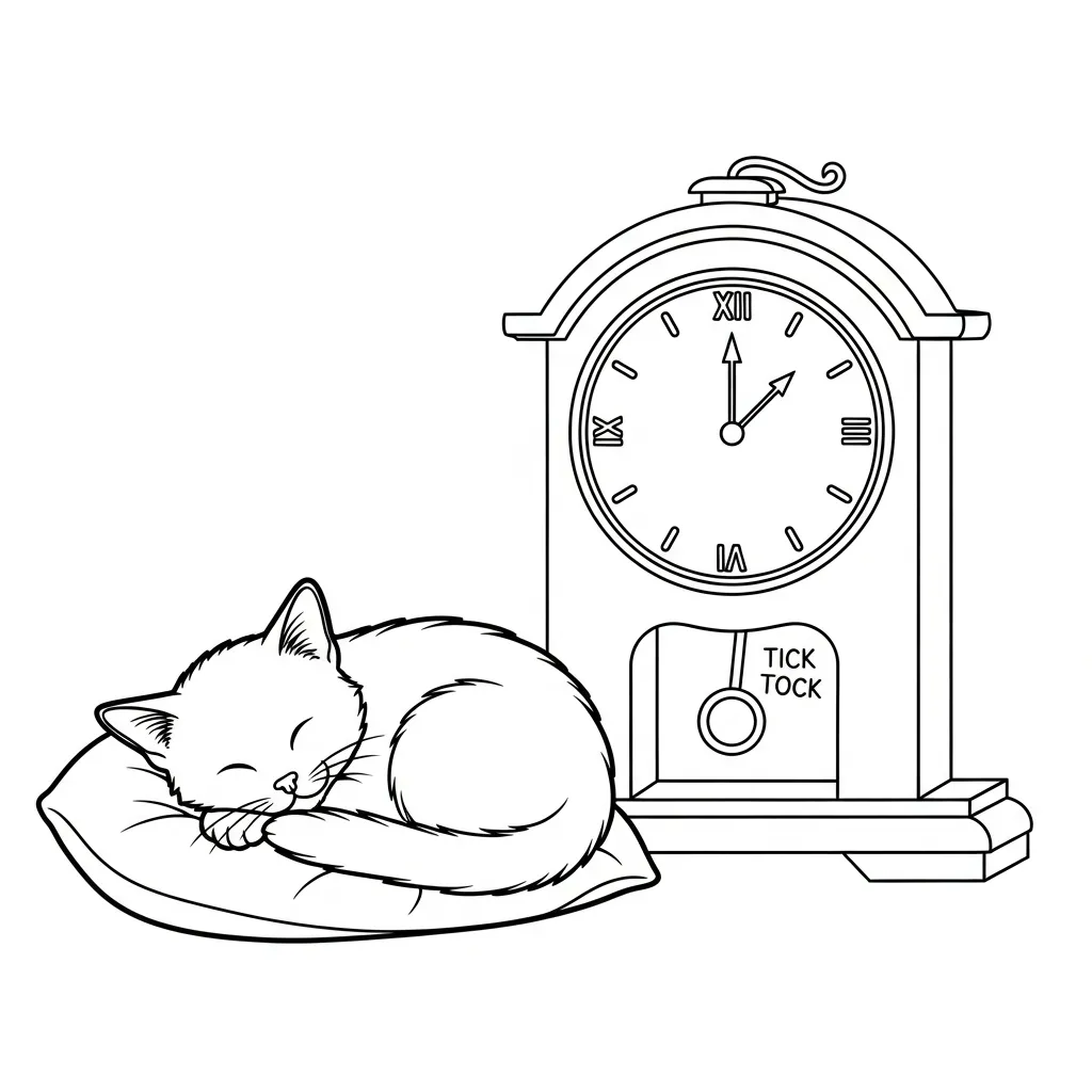 Reloj para colorear para imprimir para niño de 8 años