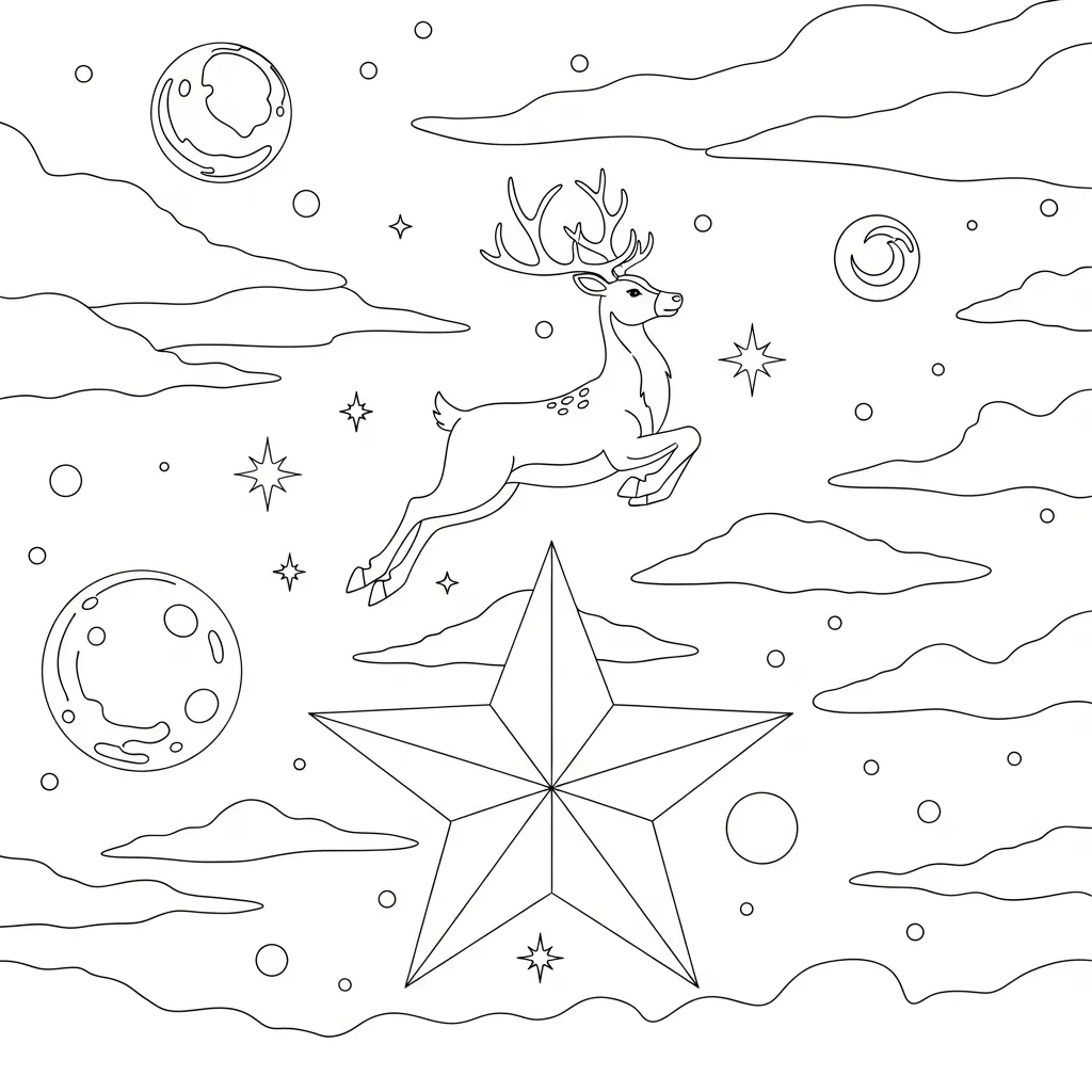 Reno para colorear para imprimir pdf gratis