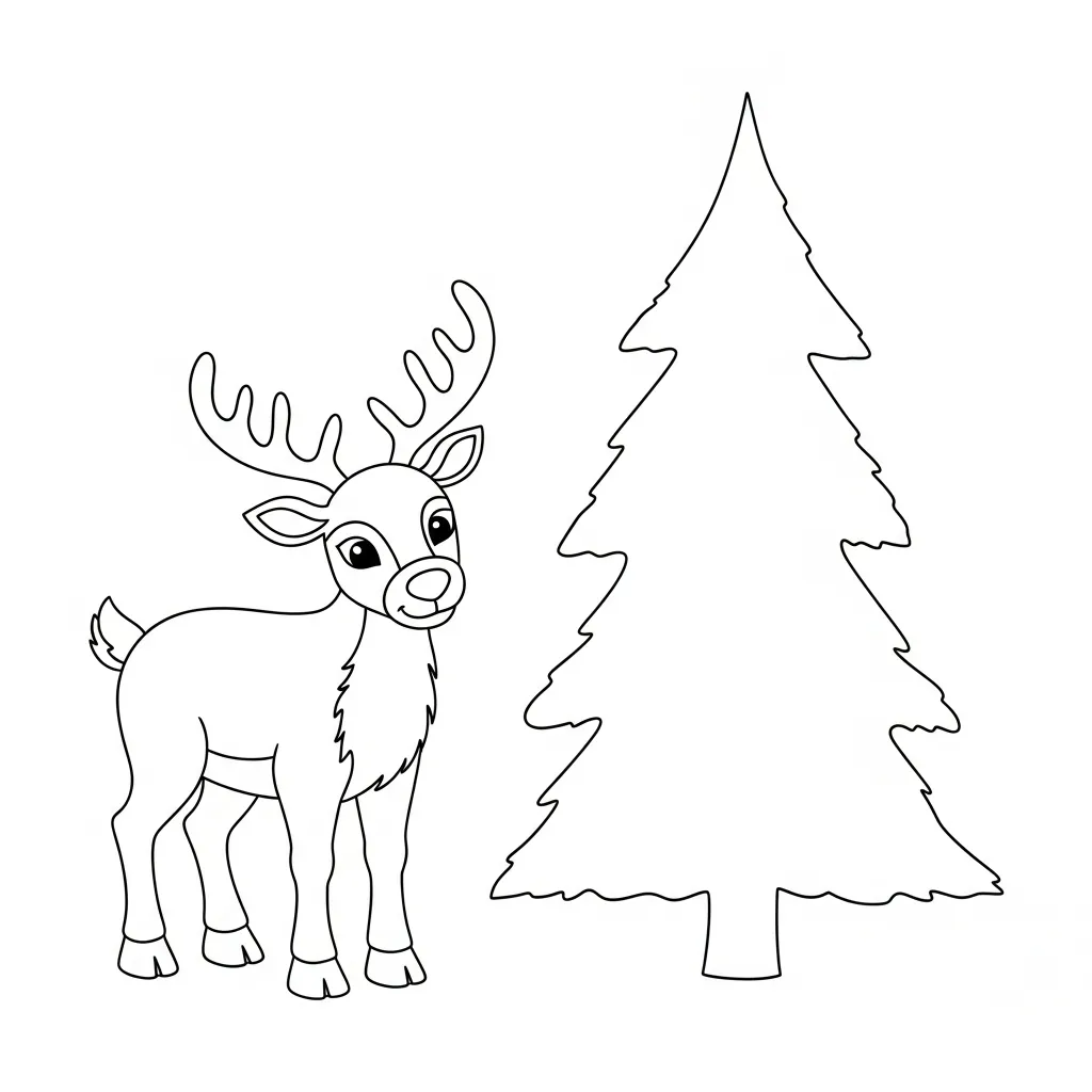 Reno para colorear para imprimir para niños