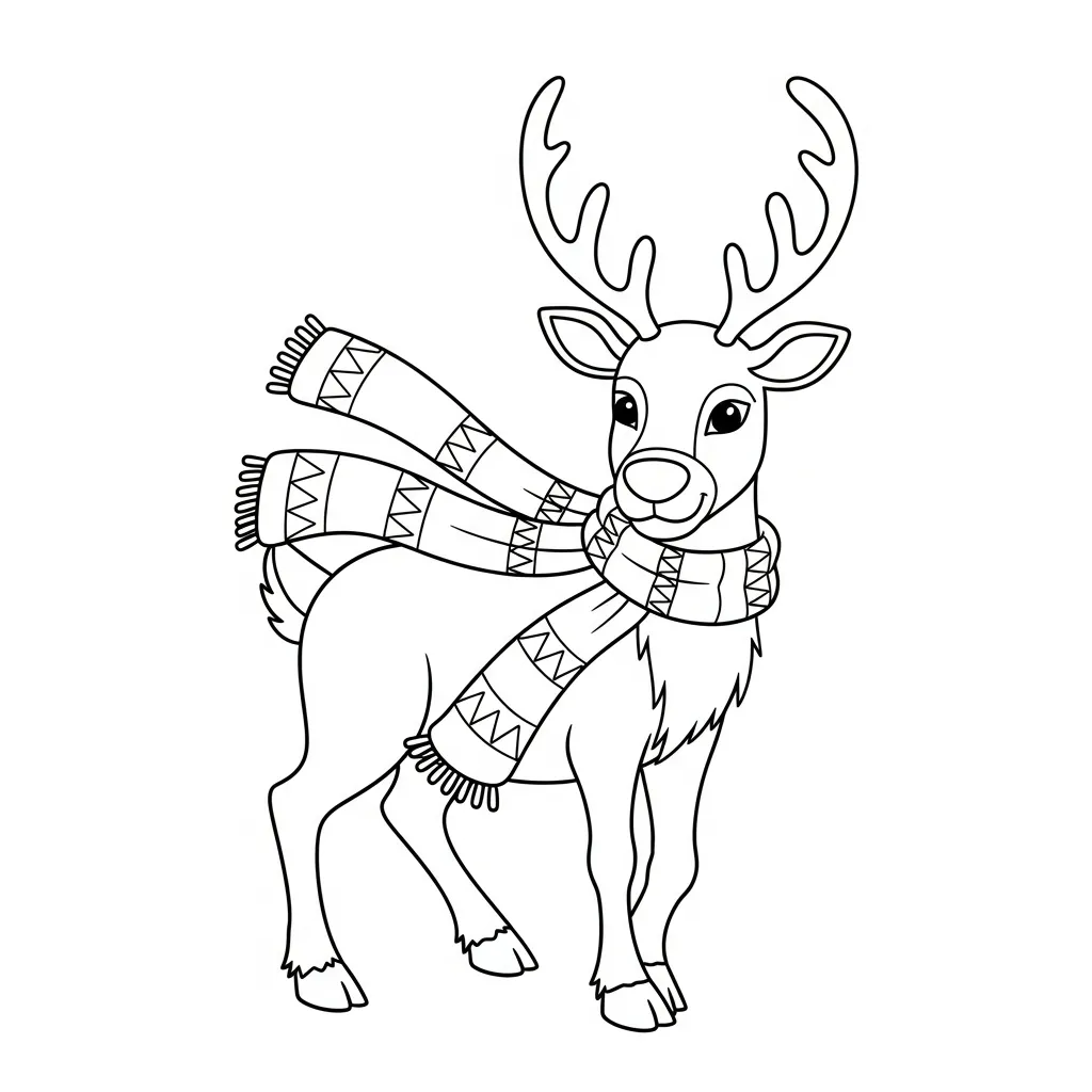 para imprimir Reno para colorear gratis 1