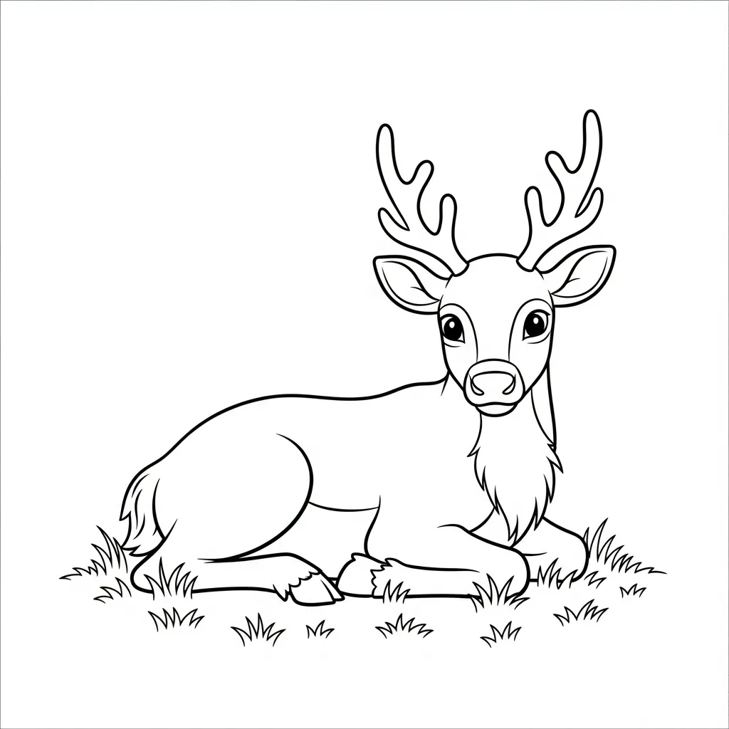 Reno para colorear y dibujos