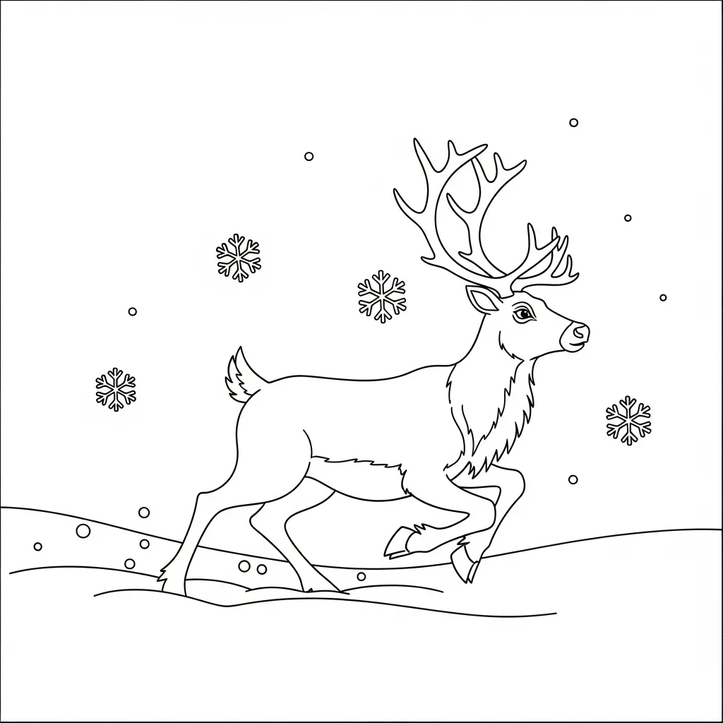 Reno para colorear para imprimir gratis