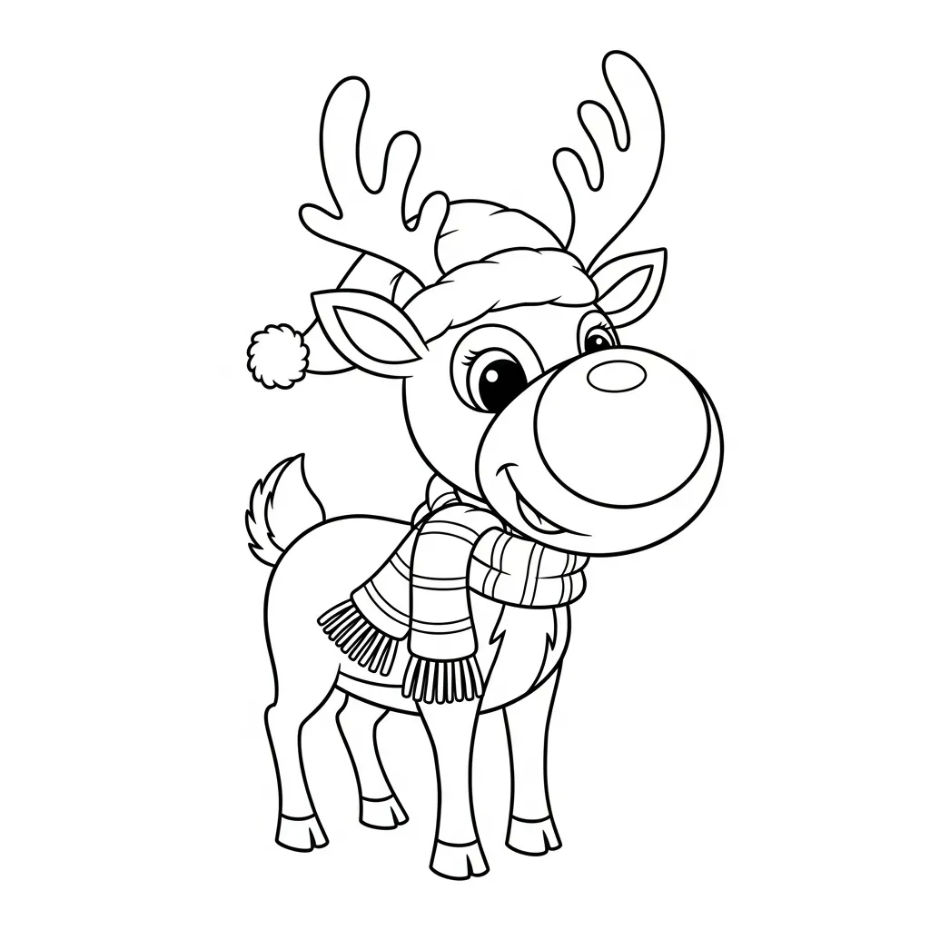 descargar Reno para colorear gratis