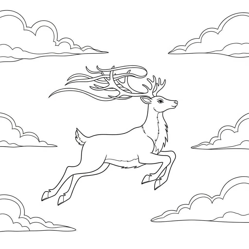 Reno para colorear en línea gratis 1