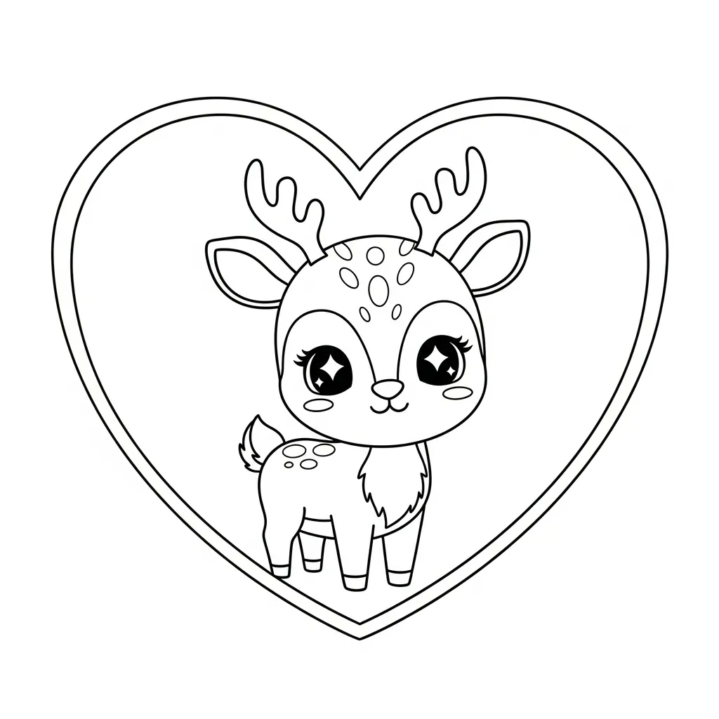 Reno para colorear para niño de para imprimir