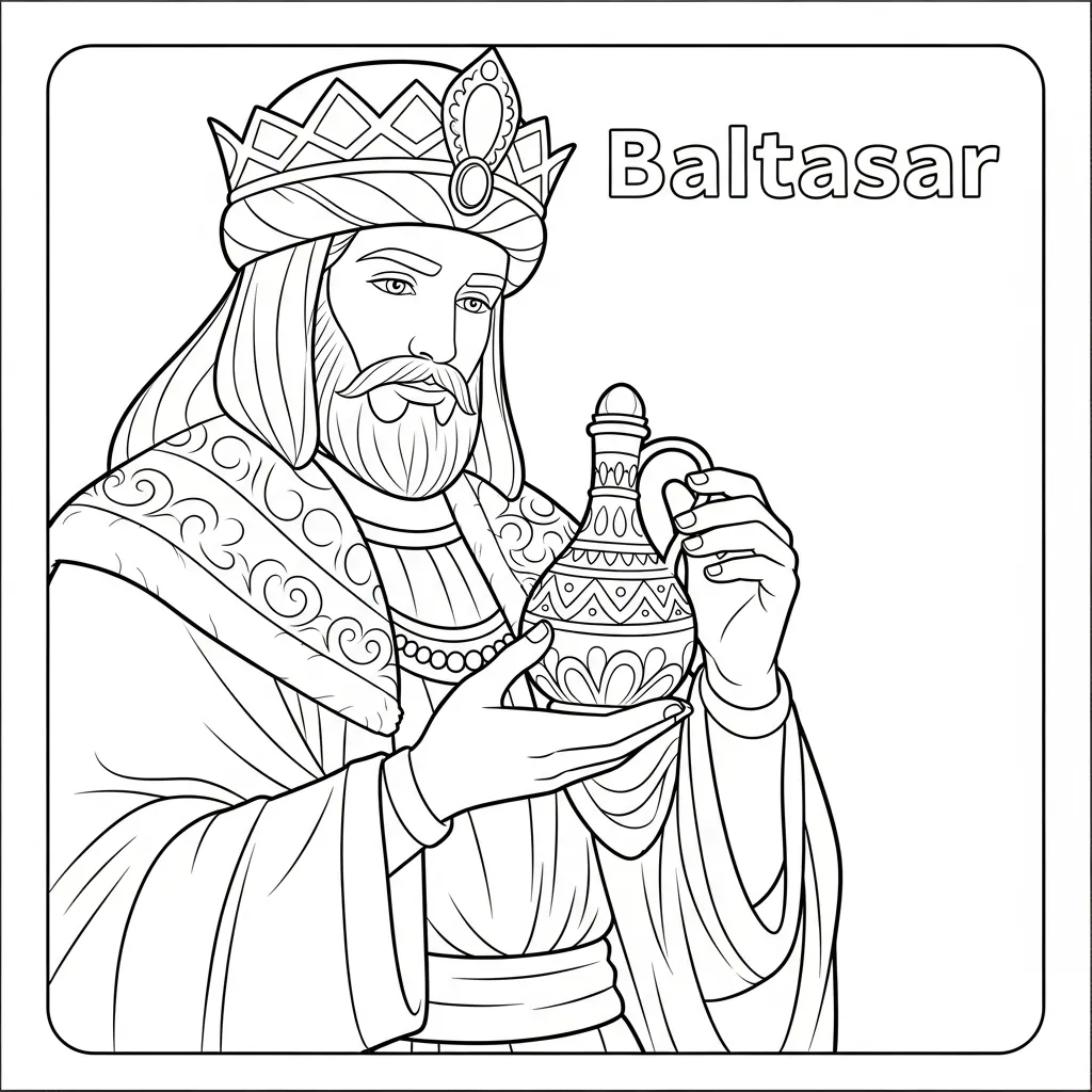 Reyes Magos para colorear para imprimir gratis