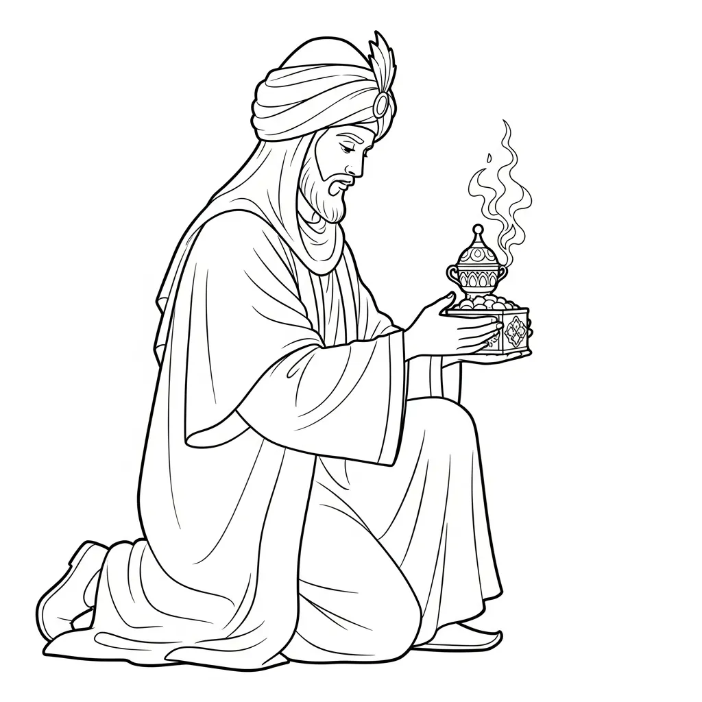 Reyes Magos para dibujar e imprimir 1