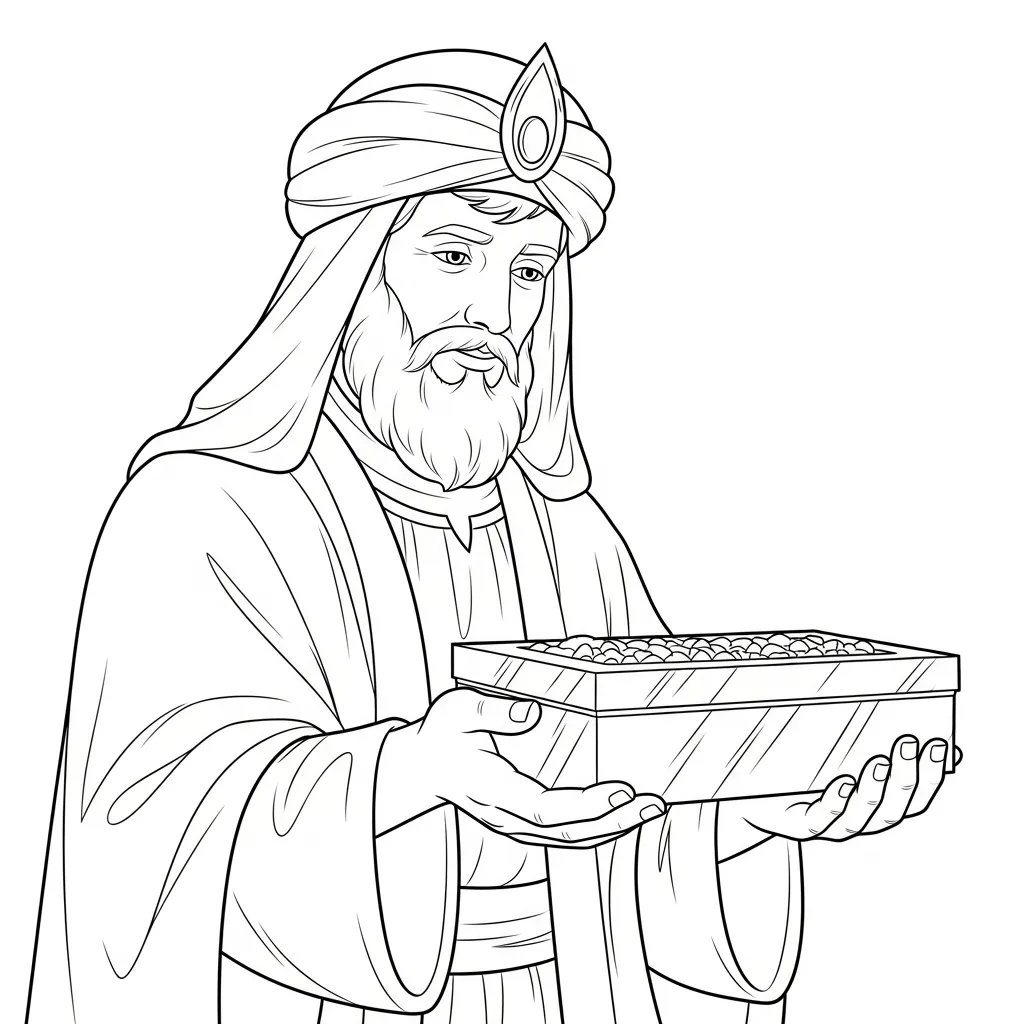 Reyes Magos para colorear para niño