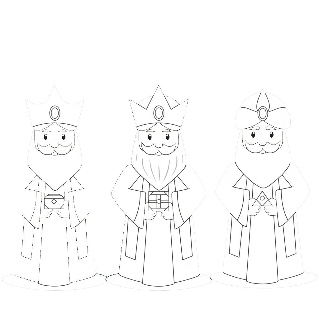 Reyes Magos para colorear para niño de 10 años