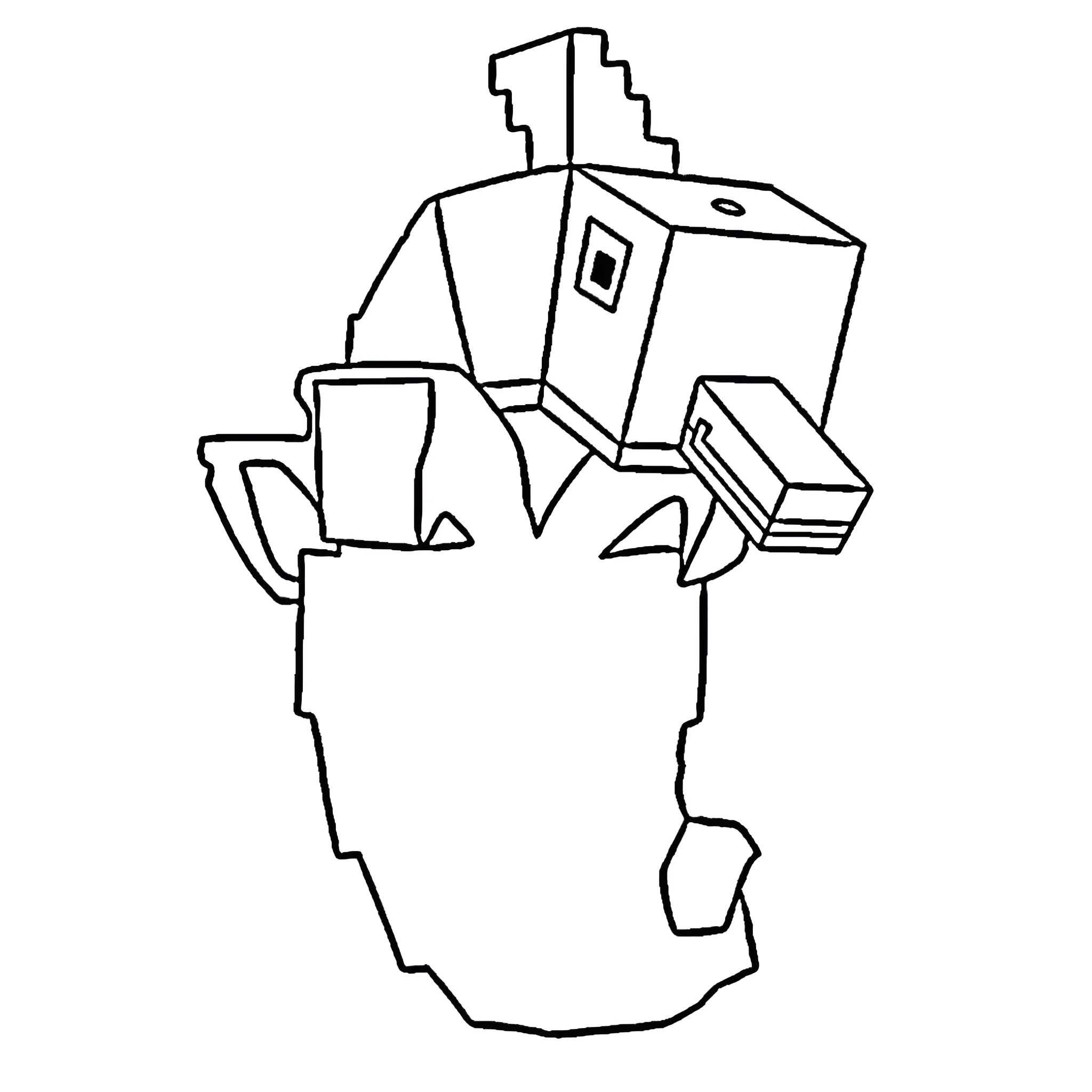 Roba un Brainrot14 para colorear para niños para descargar