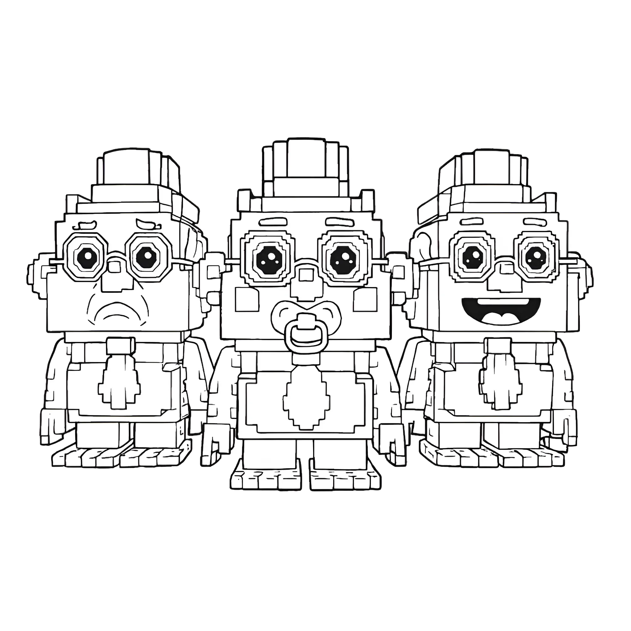 Roba un Brainrot4 para colorear para niño de 5 años