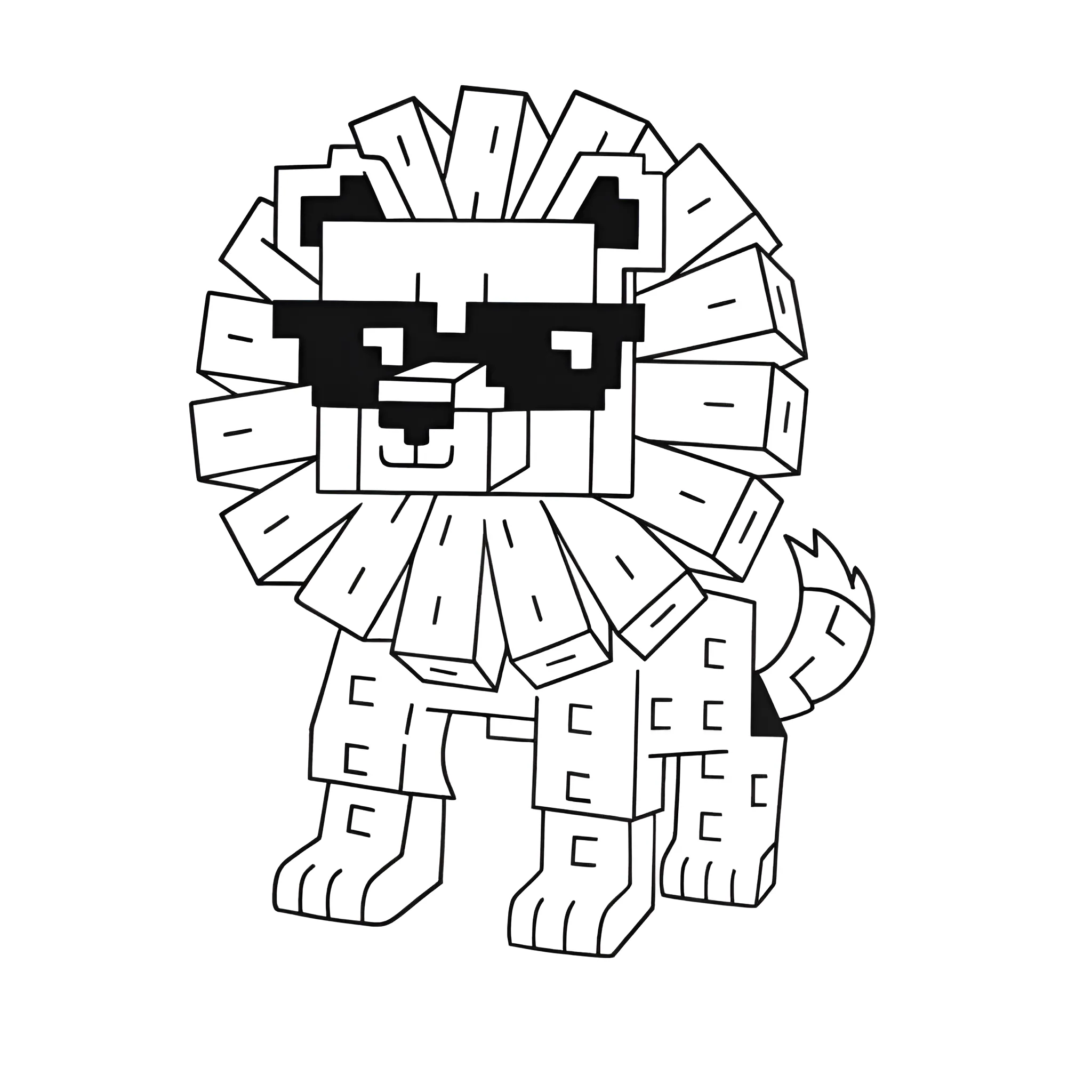 Roba un Brainrot7 para colorear para imprimir para niños