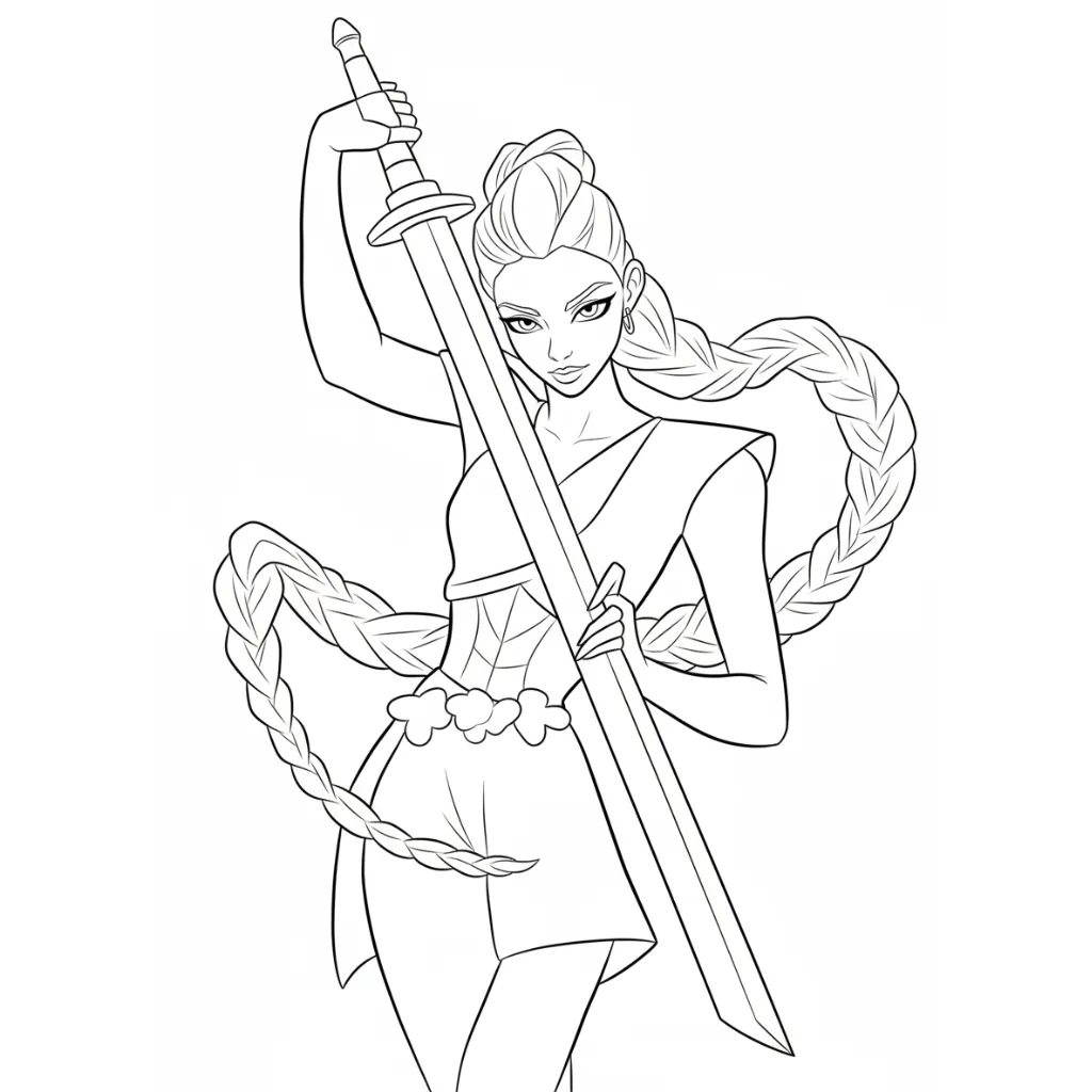 Rumi 10 para colorear para imprimir para niños