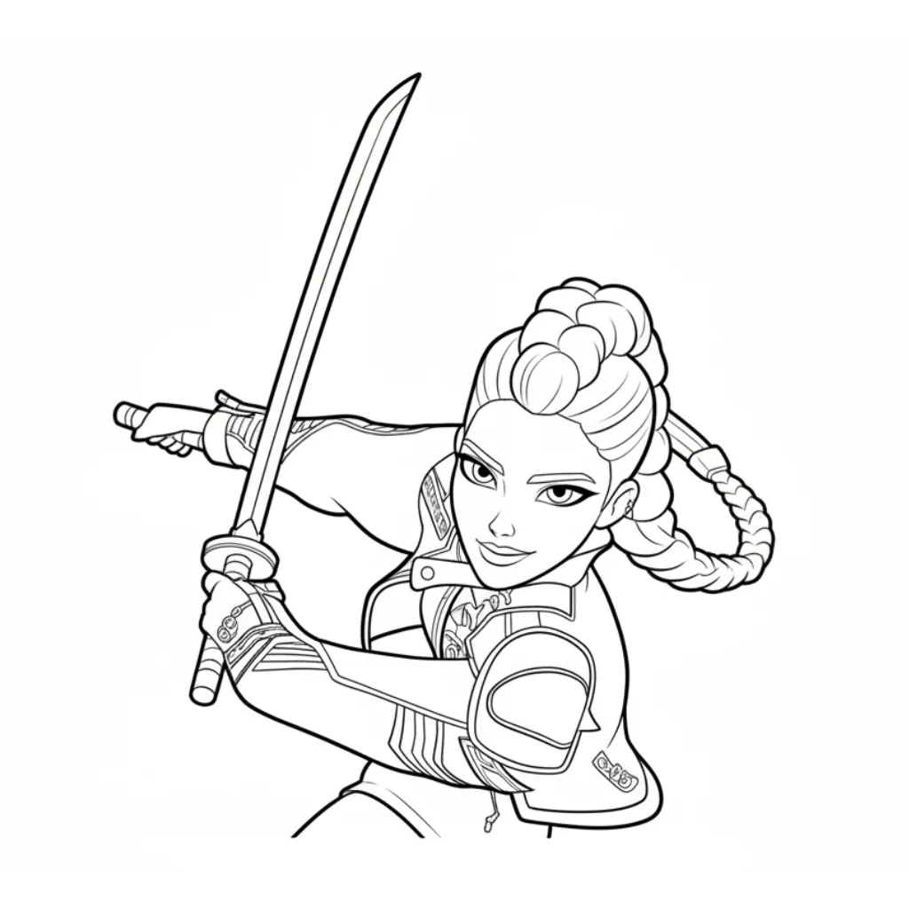 Rumi 14 para colorear para imprimir para niño de 9 años