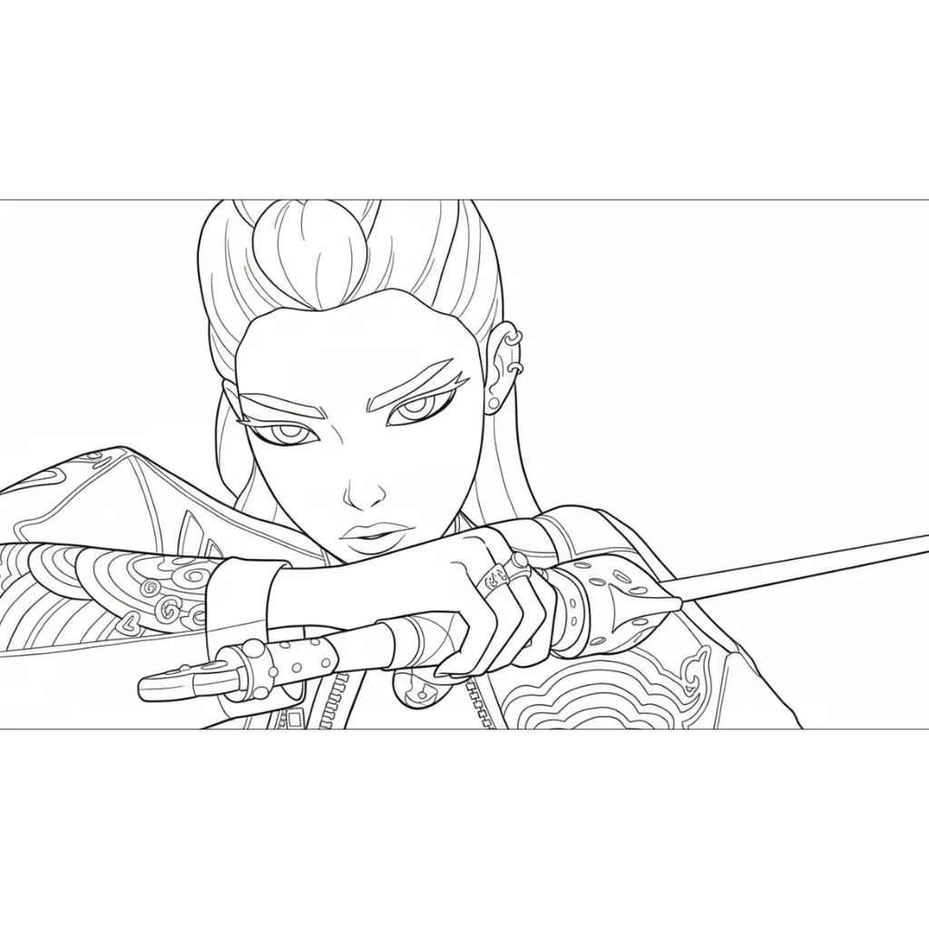 Rumi 2 para colorear gratis para niños