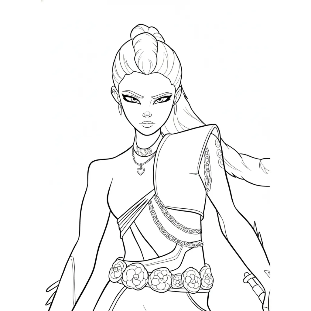 Rumi 6 para colorear para niño de 5 años