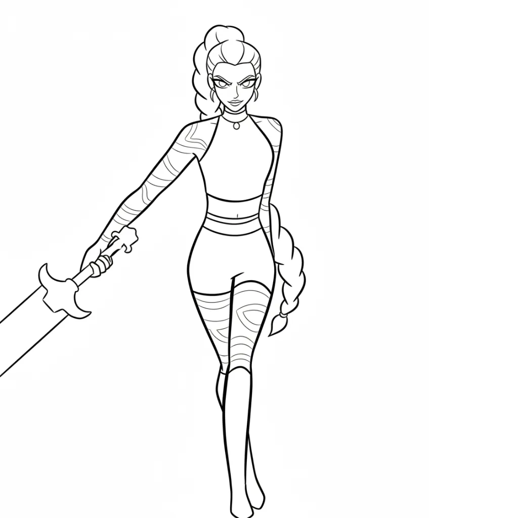 Rumi 8 para colorear para niños para descargar