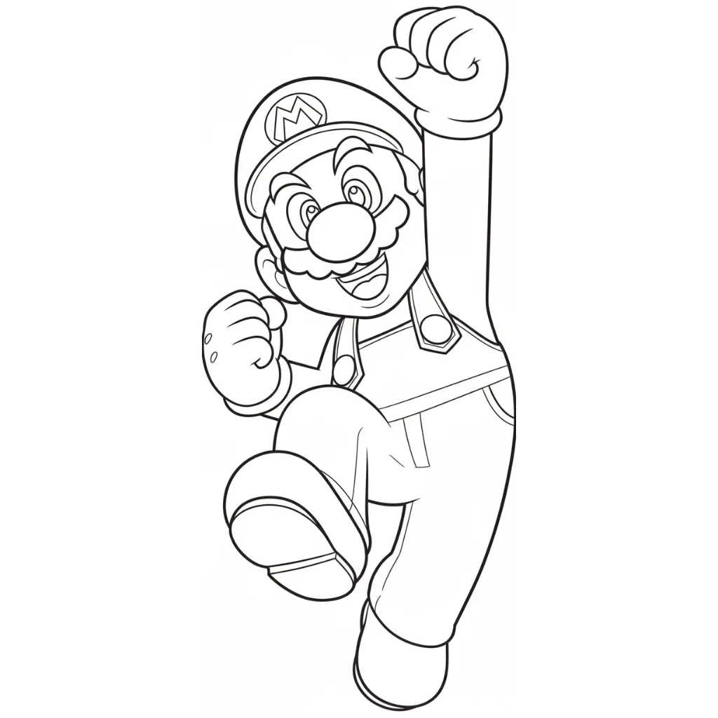imagen de Mario 22 para colorear para niño